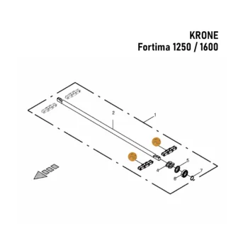 200691740 - Łańcuch Do Pras Krone Fortima 1250 - 34 Belki - Na Jedną Stronę