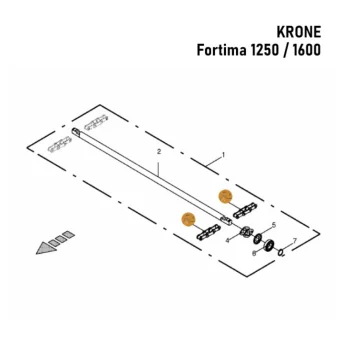 200691760 - Łańcuch Do Pras Krone Fortima F 1600 - 43 Belki - Obie Strony