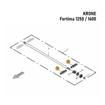 200691760 - Łańcuch Krone Fortima F 1600 - 43 Belki - Na Jedną Stronę