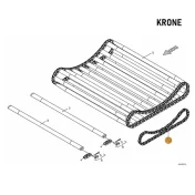 9220340, 2401210 - Łańcuch Owijarki Prasy Krone CP 1250, CP 1500 - 2 Strony
