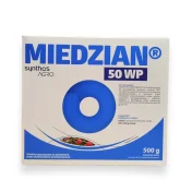 MIEDZIAN 50 WP 0,5 KG Środek grzybobójczy Fungicyd z miedzią oprysk do sadu