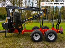 Przyczepa leśna Forester FT-9 z żurawiem leśnym FC-67L