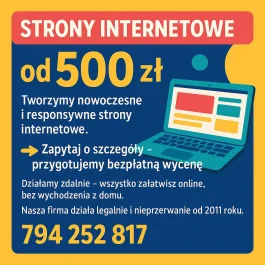 Strona internetowa dla rolinków od 500 PLN z mocną promocją na START/ FAKTURA