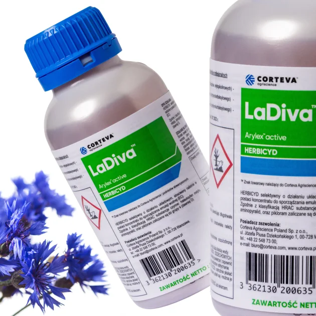 Środek na chwasty LADIVA 0,5L Herbicyd Jesienny Chwasty dwuliscienne rzepak