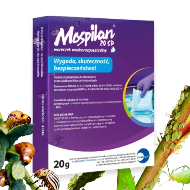 MOSPILAN 20 SP 20G INSEKTYCYD ŚRODEK OWADOBÓJCZY NA MSZYCĘ ĆMĘ