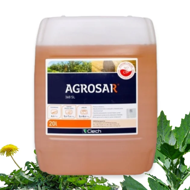 AGROSAR 360 SL 20L Środek na chwasty niszczy wszystkie chwasty totalny