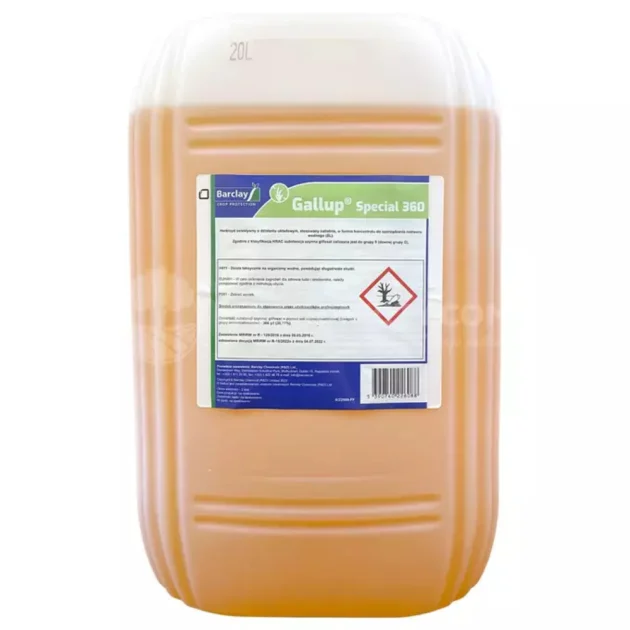 GALLUP 360-K 20L Środek na chwasty Totalny Glifosat Roundup/Agrosar