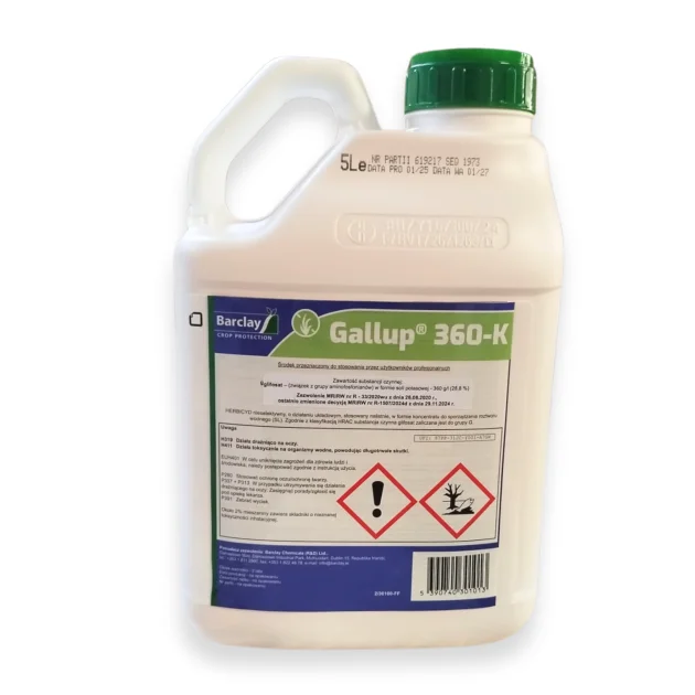 GALLUP 360-K 5L HERBICYD KONCENTRAT ŚRODEK NA CHWASTY BABKA ZWYCZAJNA