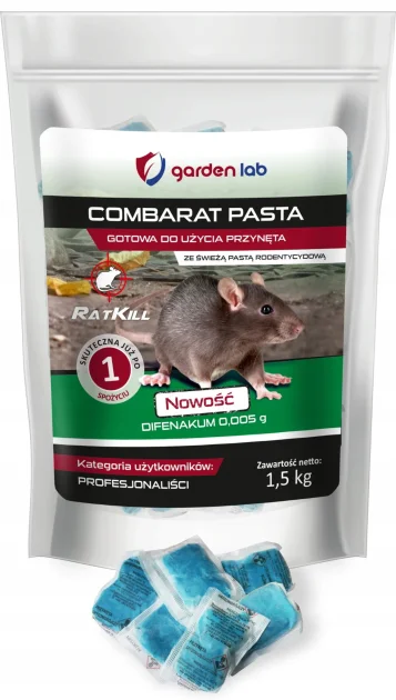 Combarat pasta 1,5 kg - trutka na myszy i szczury difenakum
