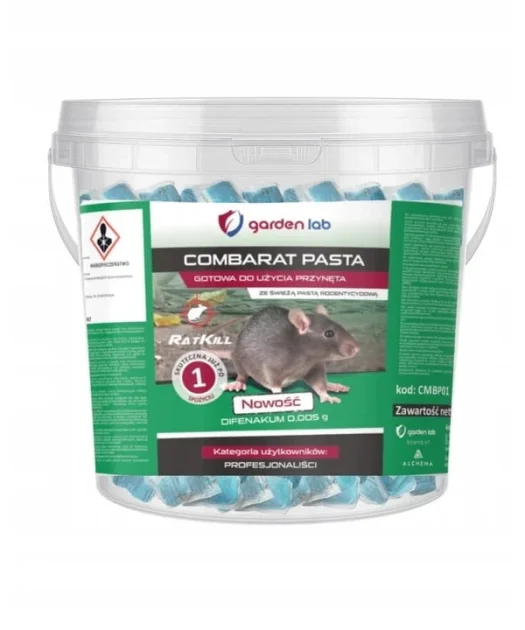 Combarat pasta 1 kg - trutka na myszy i szczury difenakum