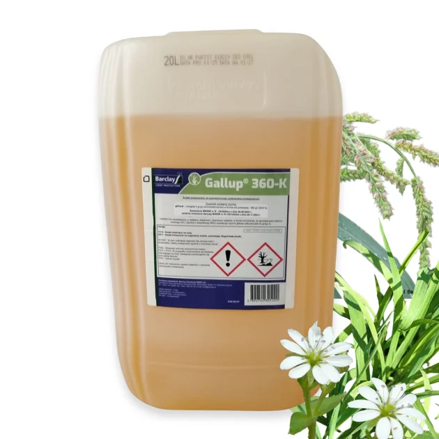 GALLUP 360-K 20L Środek na chwasty Totalny Glifosat Roundup/Agrosar