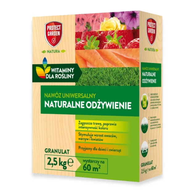 NAWÓZ UNIWERSALNY NATURALNE ODŻYWIENIE 2,5KG witaminy dla roślin trawnik