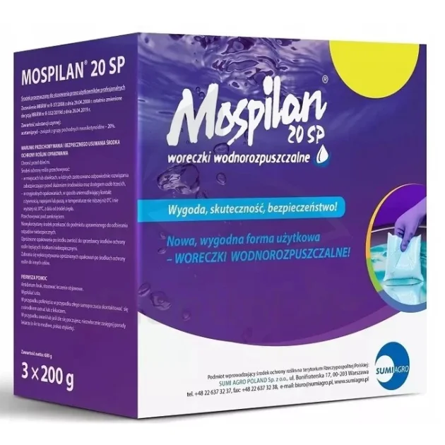 MOSPILAN 20 SP 600G PAK 3x200G ŚRODEK OWADOBÓJCZY GRATIS PREZENT RĘKAWICE