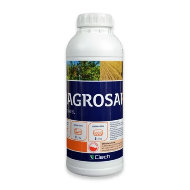Środek na chwasty AGROSAR 360 SL 1L glifosat herbicyd wypala chwasty