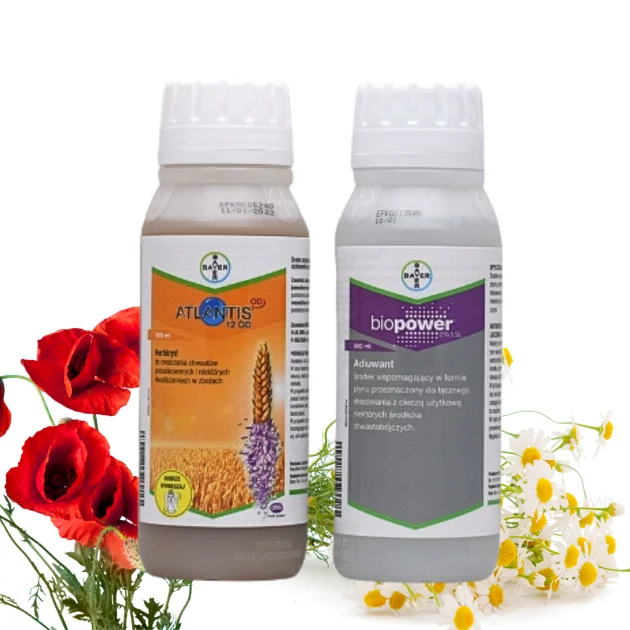 ATLANTIS 12 OD 0,5L Herbicyd + BIOPOWER Adiuwant Środek na chwasty w zbożu