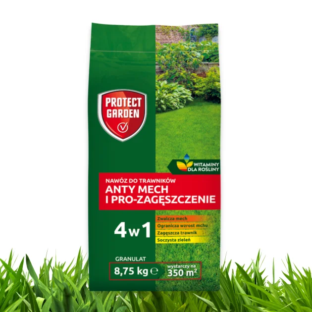NAWÓZ DO TRAWNIKÓW ANTY MECH I PRO ZAGĘSZCZENIE 4W1 OCHRONA PRZED MCHEM