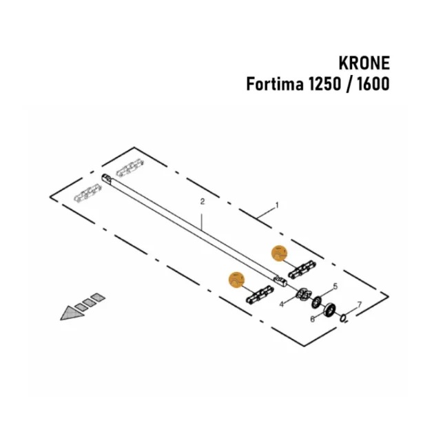 200691740 - Łańcuch Do Pras Krone Fortima 1250 - 34 Belki - Na Jedną Stronę