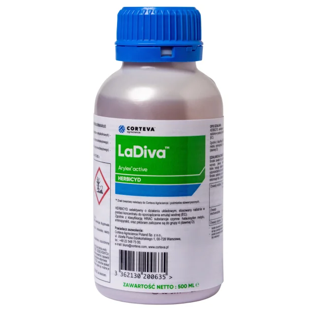 Środek na chwasty LADIVA 0,5L Herbicyd Jesienny Chwasty dwuliscienne rzepak