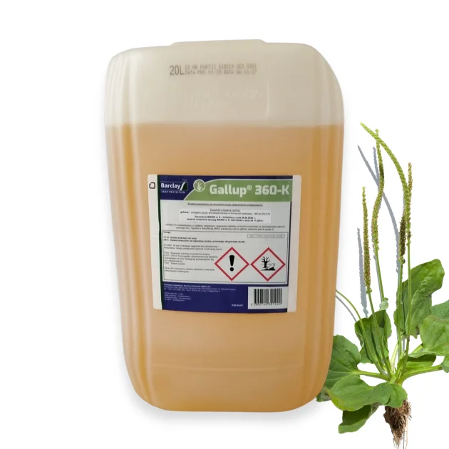 GALLUP 360-K 20L Środek na chwasty Totalny Glifosat Roundup/Agrosar