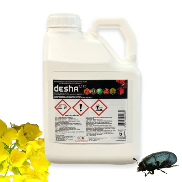 DESHA 2,5 EC 5L Insektycyd Środek owadobójczy Koncentrat Rzepak Słodyszek