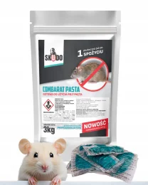 Skudo Combarat pasta 3 kg - trutka na myszy i szczury difenakum